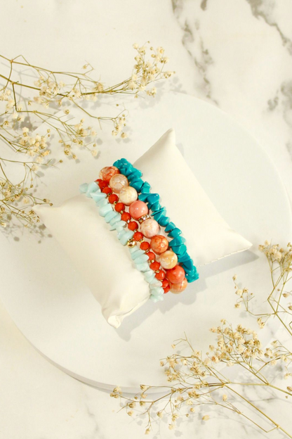 Natural Gemstone, Agate Beads Bracelet