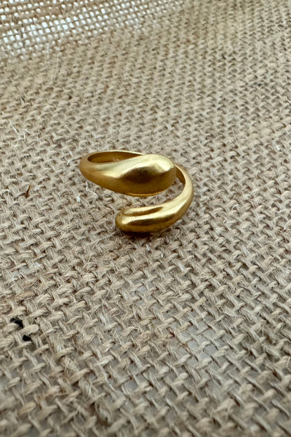 18k Gold Plated Over the Top Ring