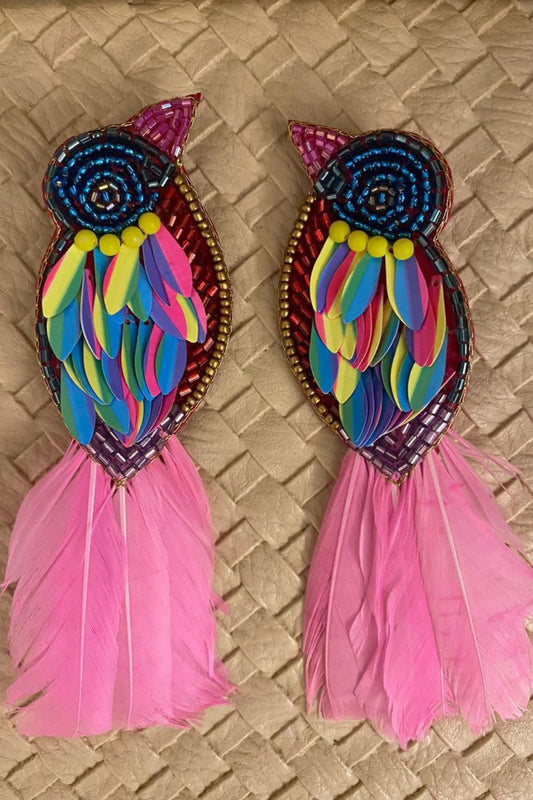 Neon Bird Earrings