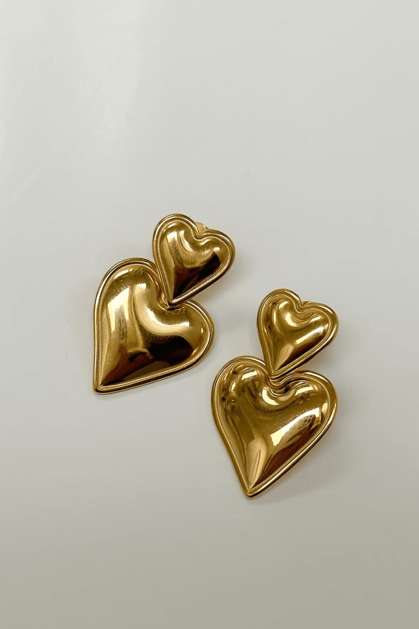 18K Gold Plated Heart Drops