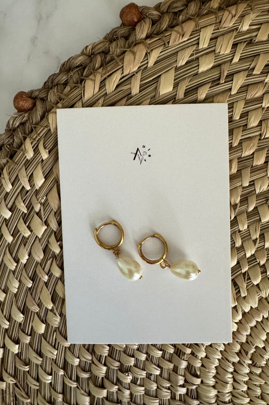 18k Gold Plated Pearl Drops