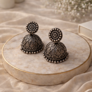 Tribal Grace Oxidised Jhumka