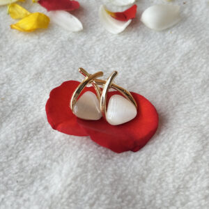 Cross Shaped Pearl Earrings