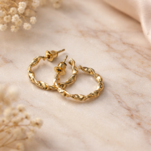 Twisted Gold Earrings