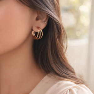 Three Layer Ring Hoops